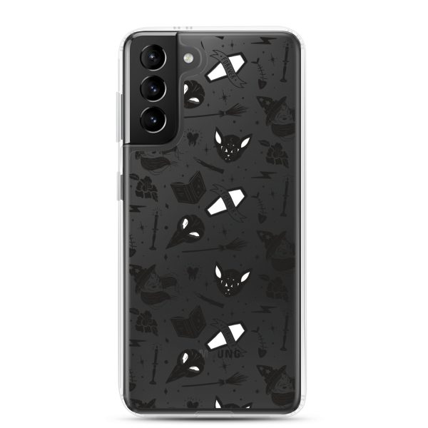 Black and White Halloween Samsung Clear Case