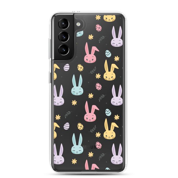 Colorful Bunnies Easter Samsung Clear Case