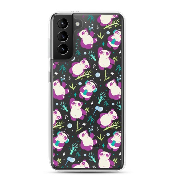 Cute Panda Bamboo Samsung Clear Case