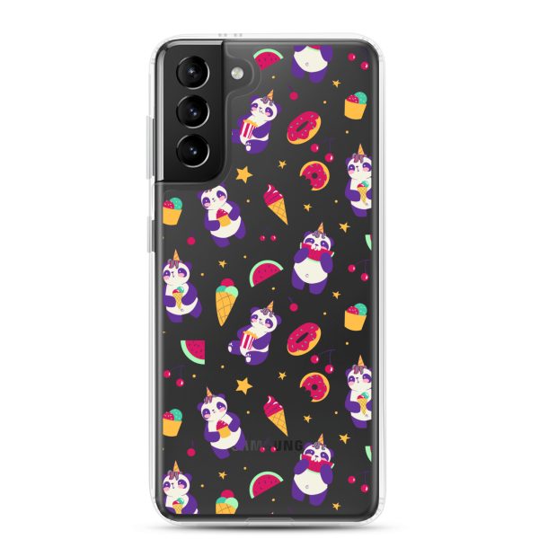 Cute Panda Sweets Samsung Clear Case