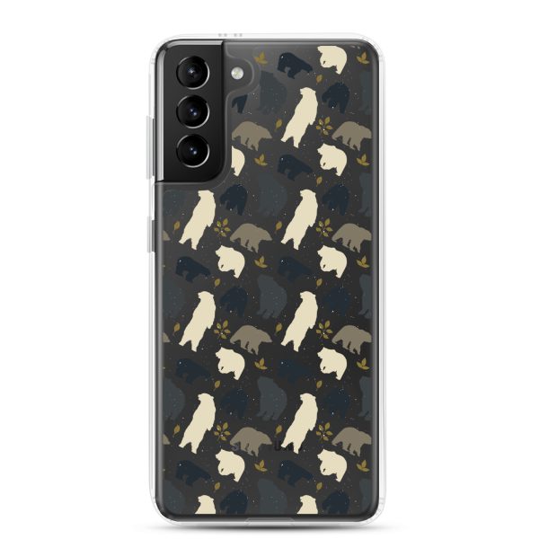 Forest Bear Silhouette Samsung Clear Case