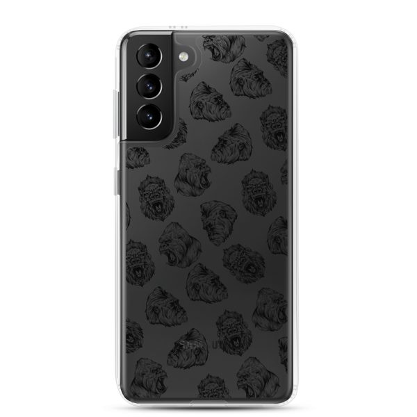 Illustrated Gorilla Seamless Samsung Clear Case