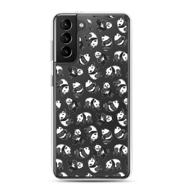 Watercolor Panda Bears Samsung Clear Case