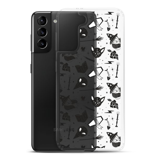 Black and White Halloween Samsung Clear Case