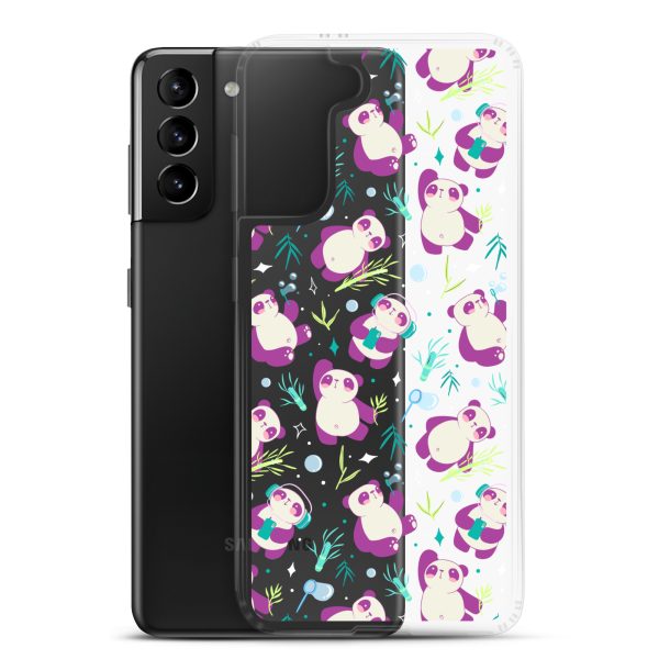 Cute Panda Bamboo Samsung Clear Case