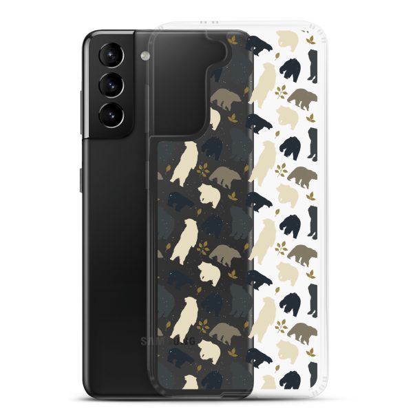 Forest Bear Silhouette Samsung Clear Case