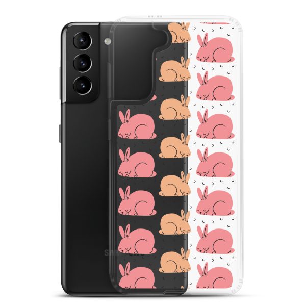 Pink Bunnies Samsung Clear Case