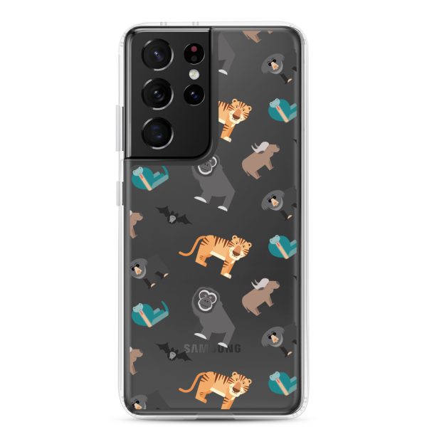 Asian Jungle Animals Samsung Clear Case