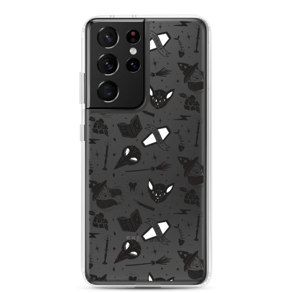 Black and White Halloween Samsung Clear Case