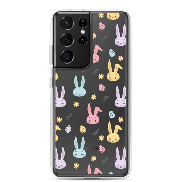 Colorful Bunnies Easter Samsung Clear Case