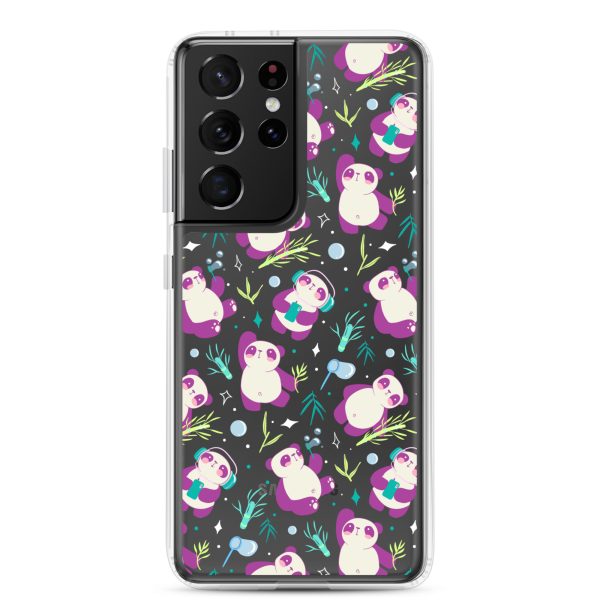 Cute Panda Bamboo Samsung Clear Case