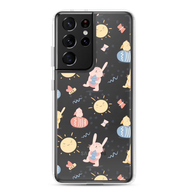 Easter Egg and Bunnies Samsung Clear Case