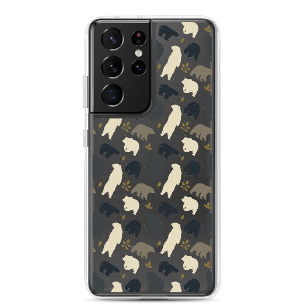 Forest Bear Silhouette Samsung Clear Case
