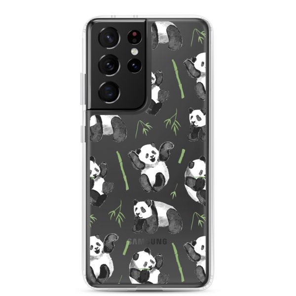 clear-case-for-samsung-samsung-galaxy-s21-ultra-case-on-phone-6a53d4bd630e4.jpg Watercolor Panda Bear Samsung Clear Case
