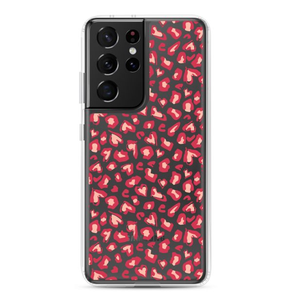 clear-case-for-samsung-samsung-galaxy-s21-ultra-case-on-phone-6a569616326d5.jpg Leopard Heart Print Samsung Clear Case