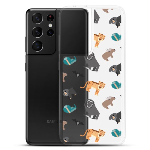 Asian Jungle Animals Samsung Clear Case