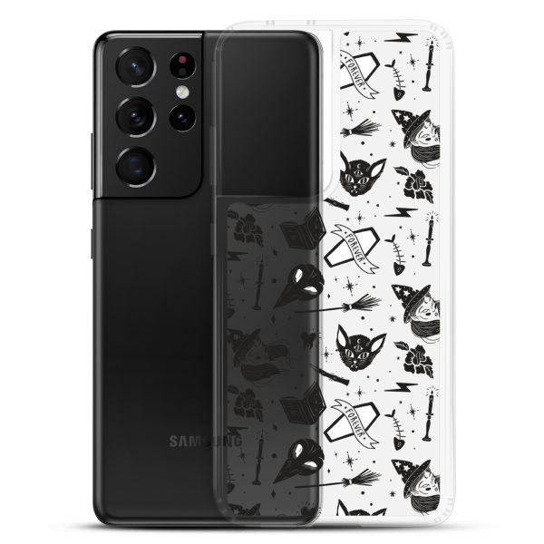 Black and White Halloween Samsung Clear Case