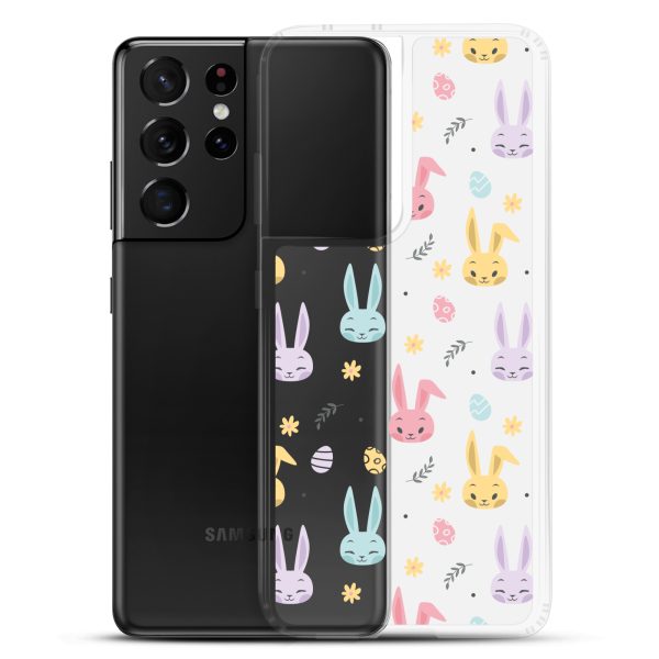 Colorful Bunnies Easter Samsung Clear Case