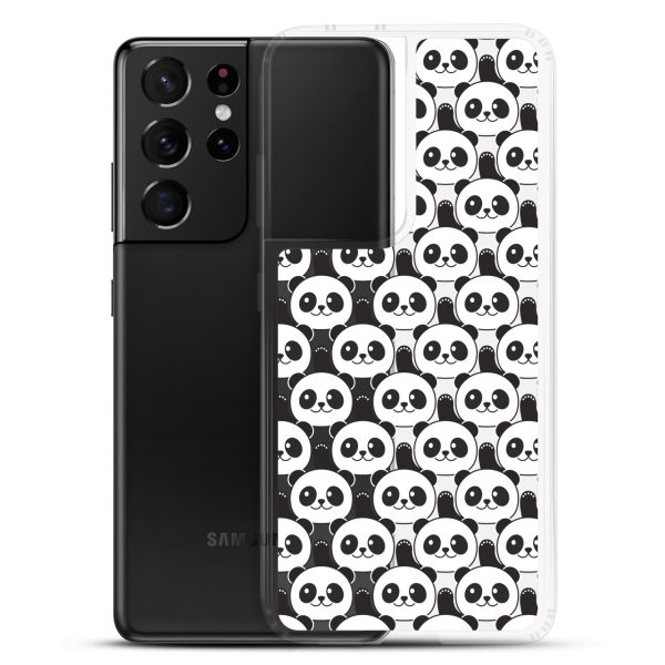 Cute Panda Bears Samsung Clear Case