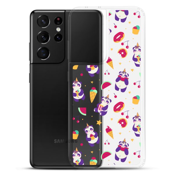 Cute Panda Sweets Samsung Clear Case