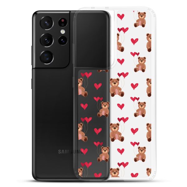 Cute Teddy Bear Samsung Clear Case