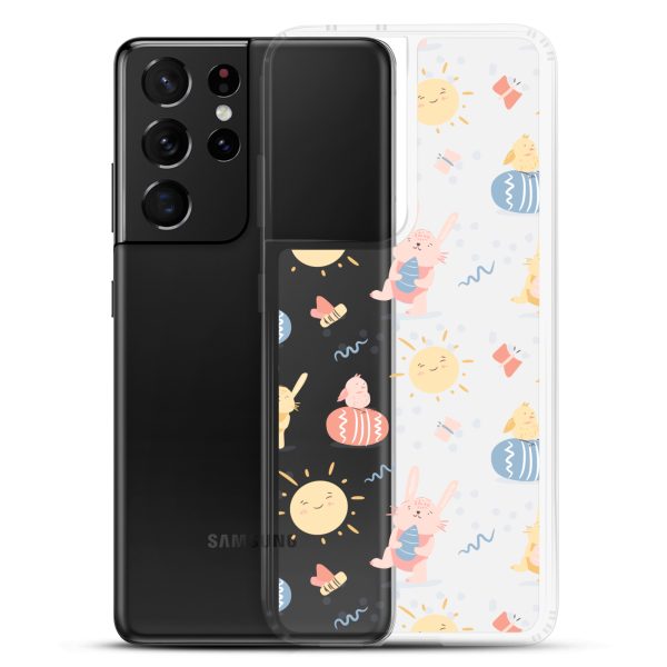 Easter Egg and Bunnies Samsung Clear Case
