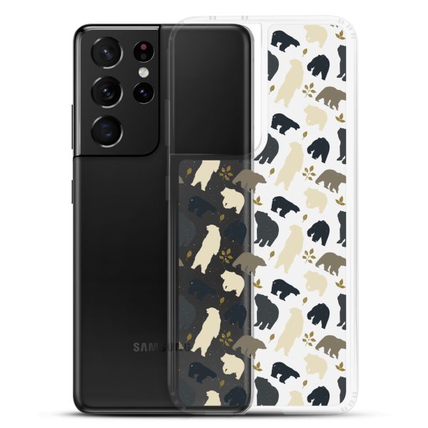 Forest Bear Silhouette Samsung Clear Case