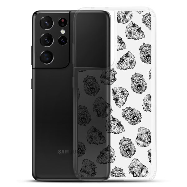 Illustrated Gorilla Seamless Samsung Clear Case