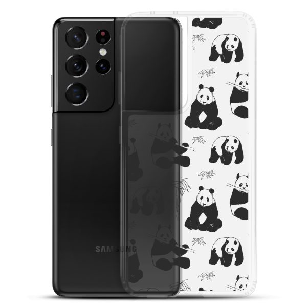 Panda Bears Bamboo Samsung Clear Case