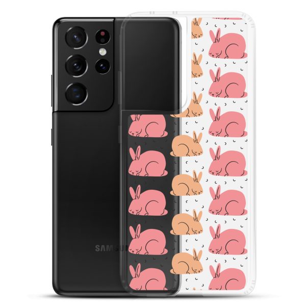 Pink Bunnies Samsung Clear Case