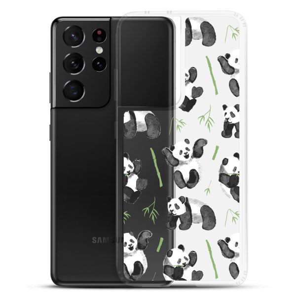 clear-case-for-samsung-samsung-galaxy-s21-ultra-case-with-phone-6a53d4bd63140.jpg Watercolor Panda Bear Samsung Clear Case