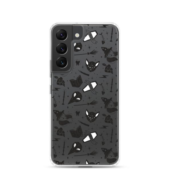 Black and White Halloween Samsung Clear Case
