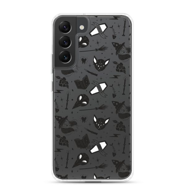 Black and White Halloween Samsung Clear Case
