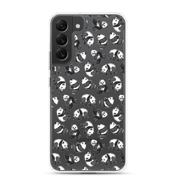 Watercolor Panda Bears Samsung Clear Case