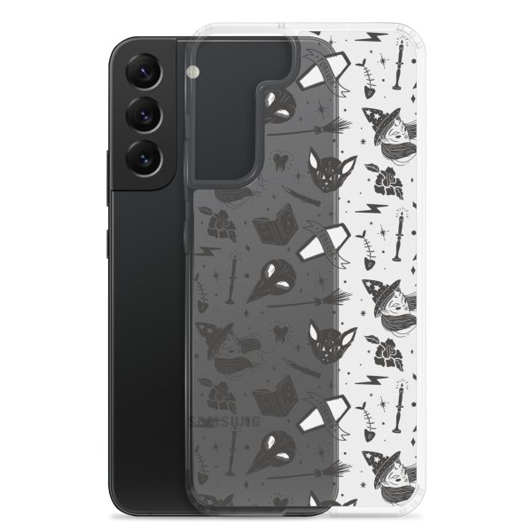 Black and White Halloween Samsung Clear Case