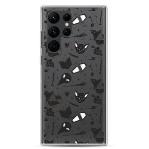 Black and White Halloween Samsung Clear Case