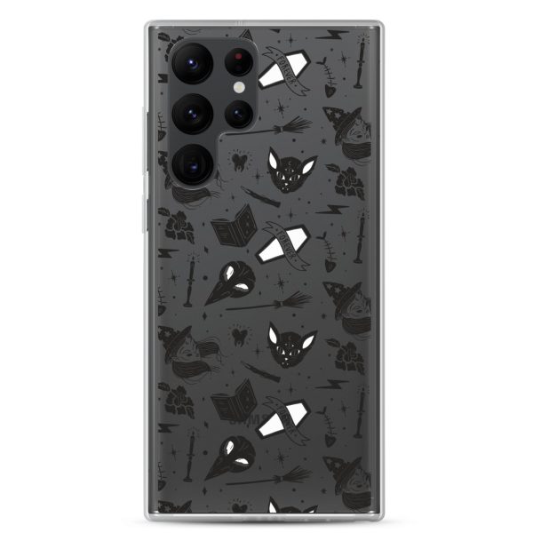 Black and White Halloween Samsung Clear Case