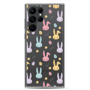 Colorful Bunnies Easter Samsung Clear Case