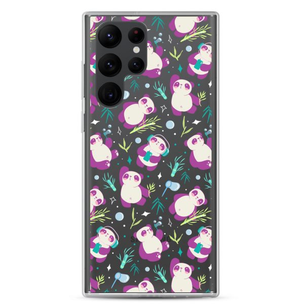 Cute Panda Bamboo Samsung Clear Case