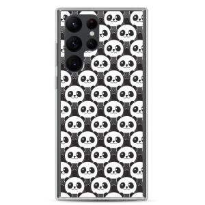 Cute Panda Bears Samsung Clear Case