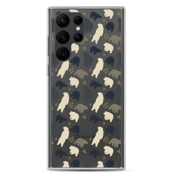 Forest Bear Silhouette Samsung Clear Case