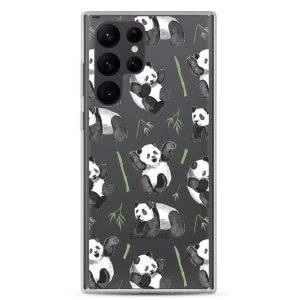 Watercolor Panda Bear Samsung Clear Case