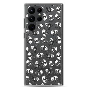 Watercolor Panda Bears Samsung Clear Case