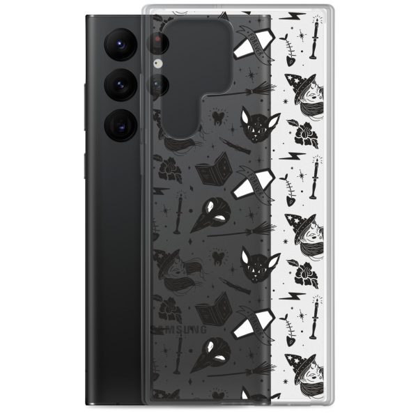 Black and White Halloween Samsung Clear Case