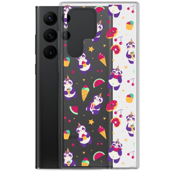 Cute Panda Sweets Samsung Clear Case
