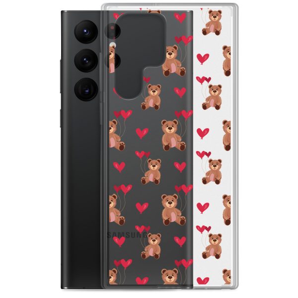 Cute Teddy Bear Samsung Clear Case