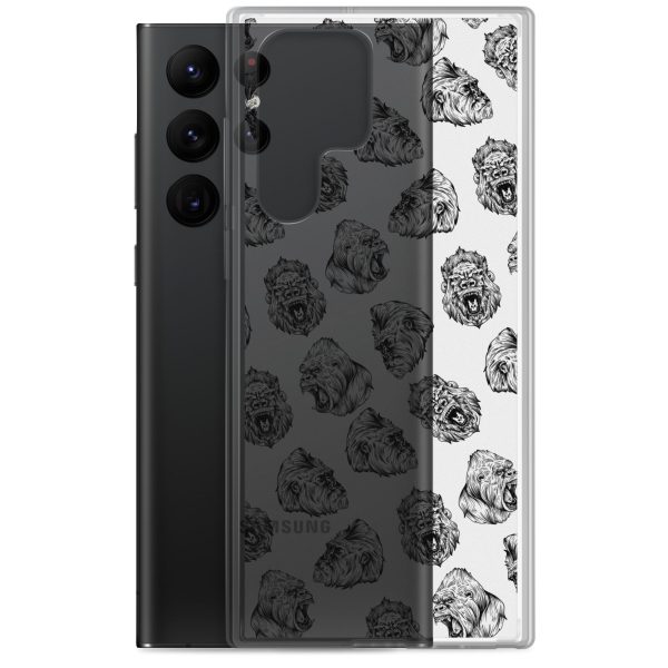 Illustrated Gorilla Seamless Samsung Clear Case