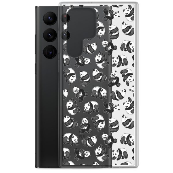 Watercolor Panda Bears Samsung Clear Case