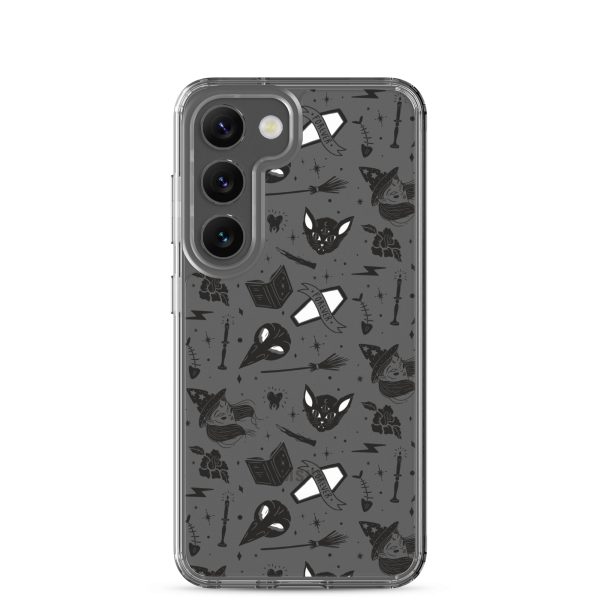 Black and White Halloween Samsung Clear Case