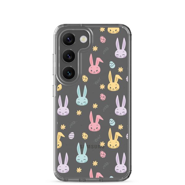 Colorful Bunnies Easter Samsung Clear Case